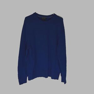 Banana Republic Men's Italian 100% Merino ExtraFine Wool Blue CrewNeck Sweater L